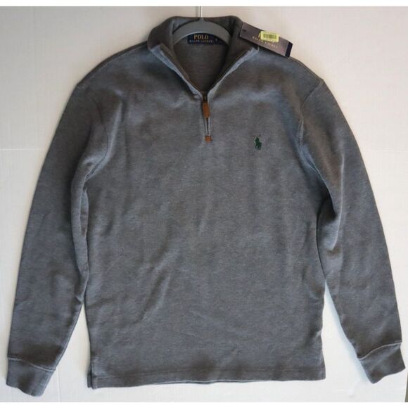 Polo Ralph Lauren 0407268 Men's Sz S Gray Heather 1/4 Zip Pullover Sweater - Picture 10 of 11
